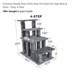 Gray Multi-Step Pet Stairs
For dogs & cats
Brand new comes with box
